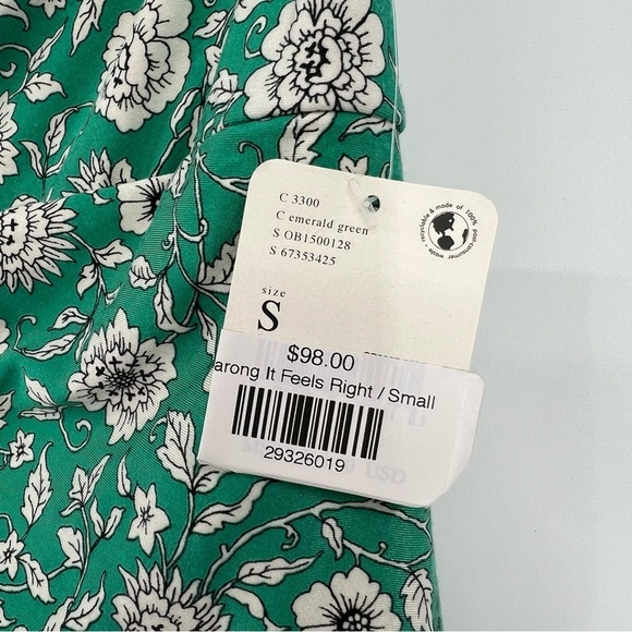 NWT Free People Sarong It Feels Ride Green Small Midi Boho - Picture 4 of 7